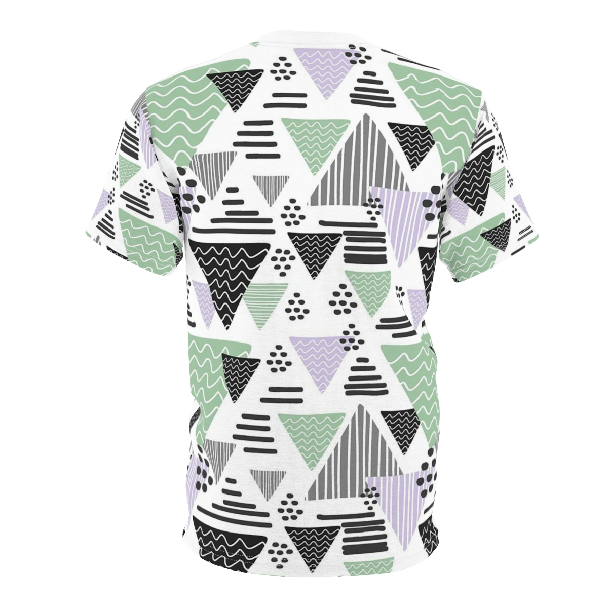 Seamless Hand Drawn Triangle Abstract Pattern With Pastel Color Vector PNG Images Unisex Cut & Sew Tee (AOP)