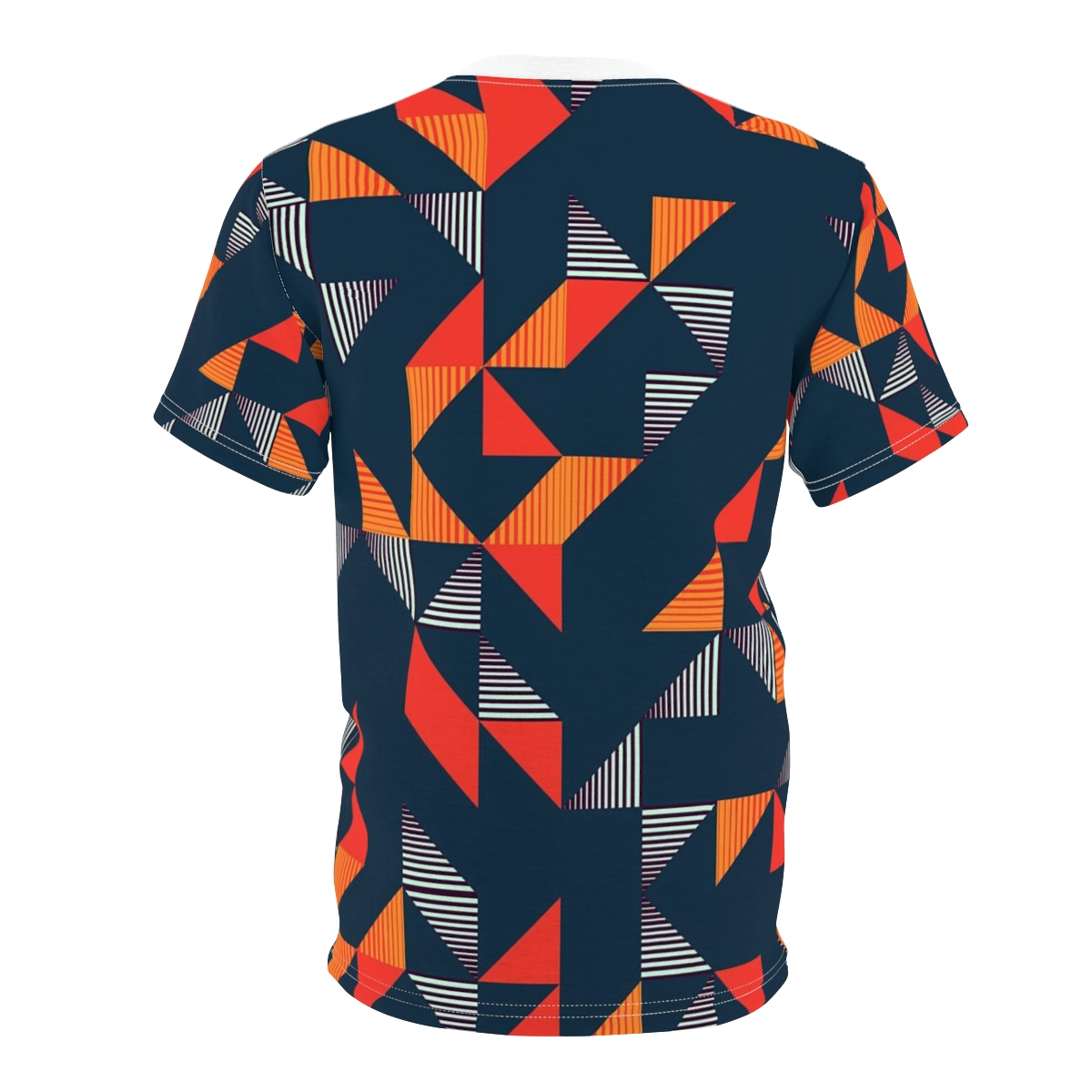 Seamless Trendy Memphis Triangle Colorful Pattern Background Vector PNG Images Unisex Cut & Sew Tee (AOP)