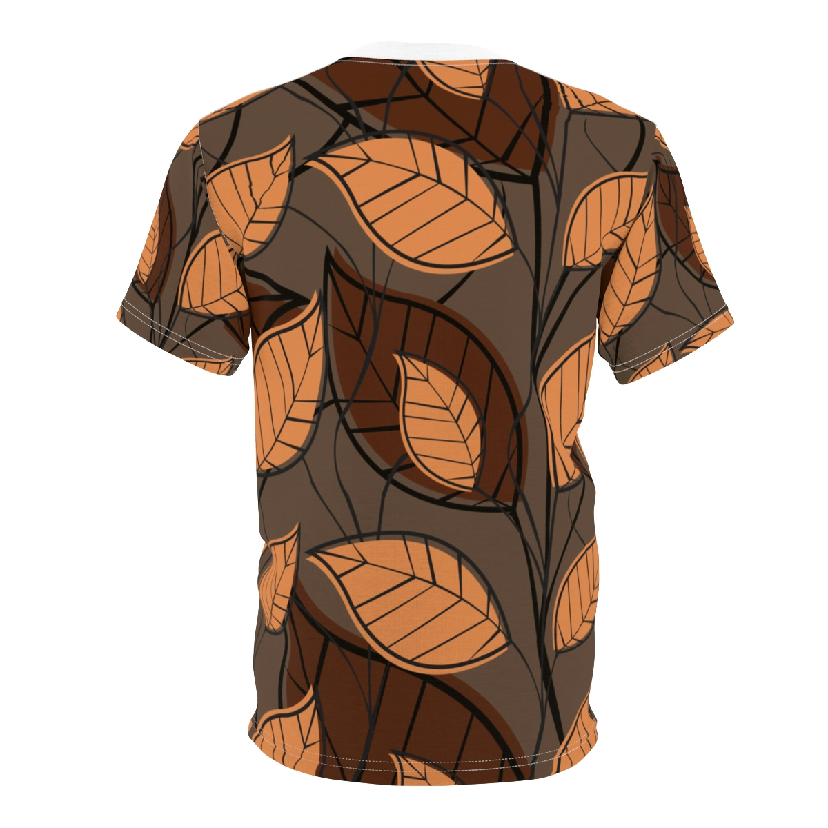 Seamless Floral Autumn Leaves Pattern In Vector Vector Design Images Unisex Cut & Sew Tee (AOP)