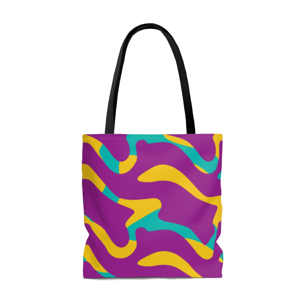 Colorful Waves Seamless Pattern Tote Bag (AOP)