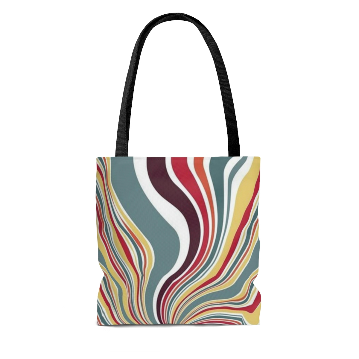 Abstract Line Twirl Focus With Retro Color Background Vector,Tote Bag