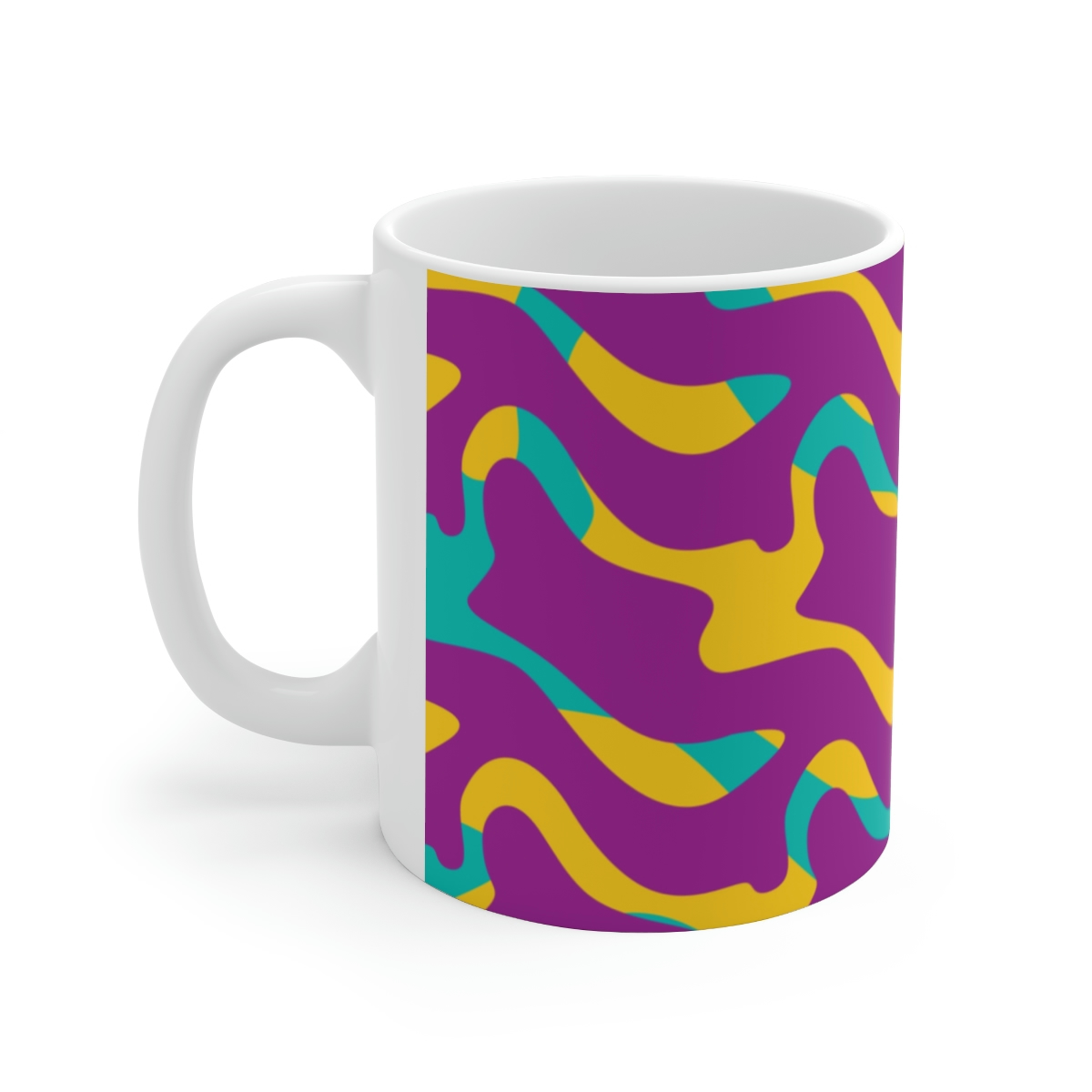 Colorful Waves Seamless Pattern Ceramic Mug 11oz