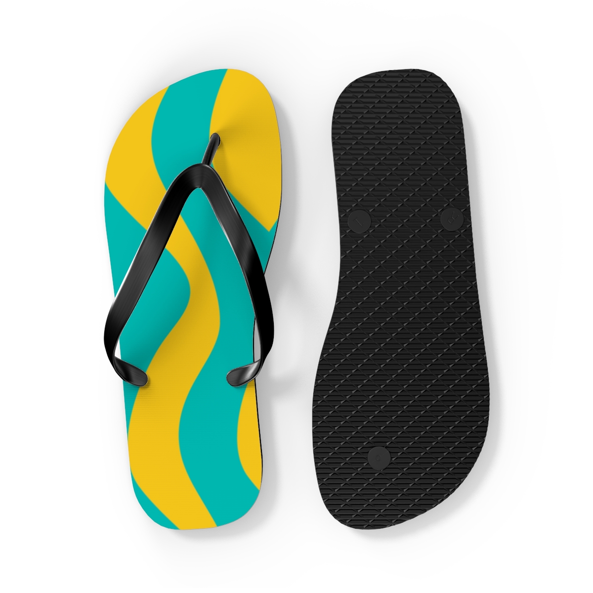 Flowing Wave Colorful Pattern, Seamless, Trendy Colors, Background, Flip Flops