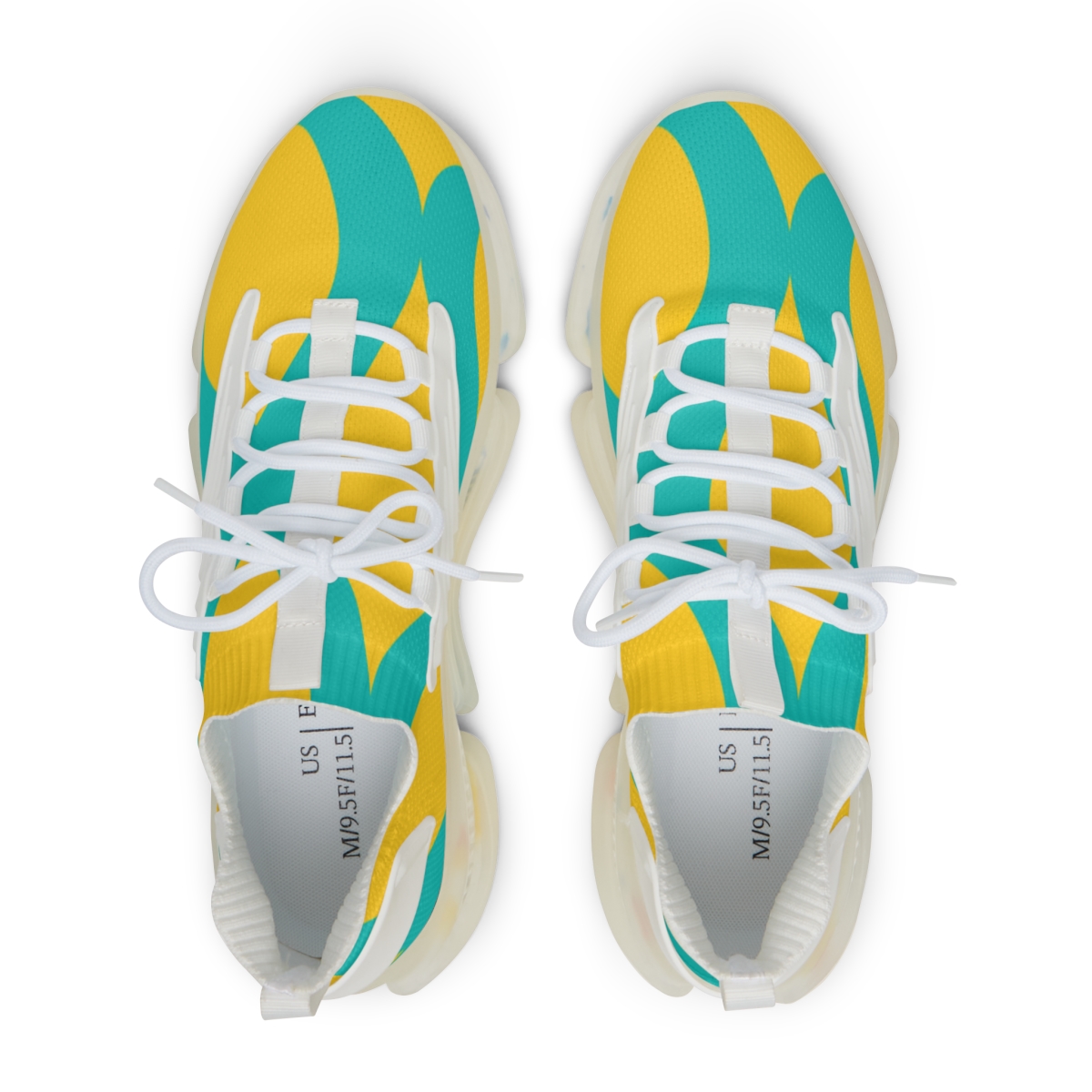 Flowing Wave Colorful Pattern, Seamless, Trendy Colors, Background, Men’s Mesh Sneakers